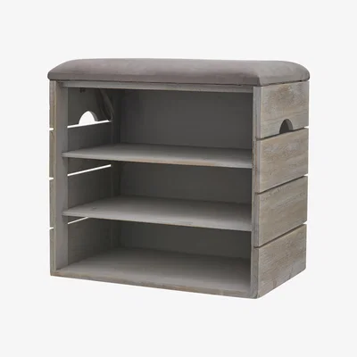 Dunelm 3 Tier Grey Shoe Cabinet Grey