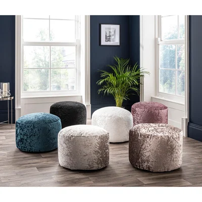 Dunelm Starlet Pouffe Black