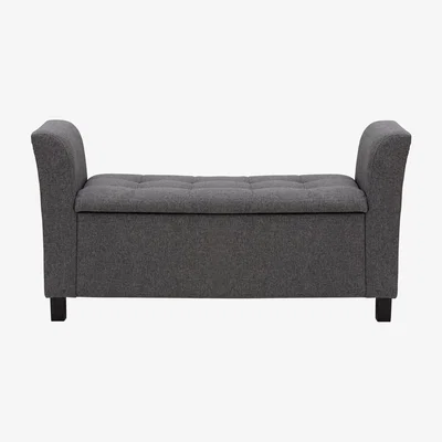 Dunelm Verona Fabric Charcoal Window Seat Charcoal
