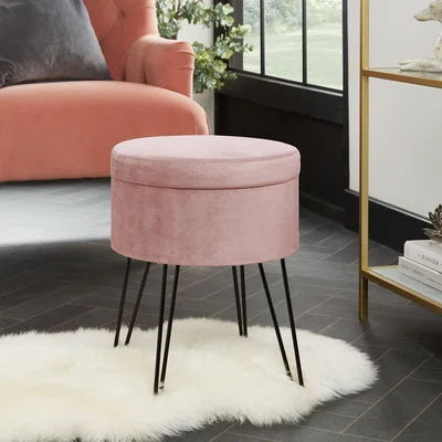 Dunelm Joanna Storage Stool Blush