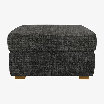 Furniture Village G Plan - Seattle Fabric Storage Footstool with Wooden Feet - Victoria Slate