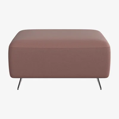 Furniture Village Nicoletti - Bella Leather Footstool - Pink