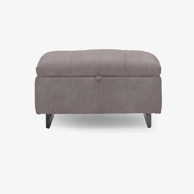 Furniture Village Gisella Fabric Storage Footstool - Dexter Mocha