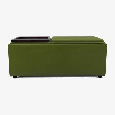 Furniture Village The Lounge Co. - Bronwyn Storage Bench Tray Stool - Woodland Moss