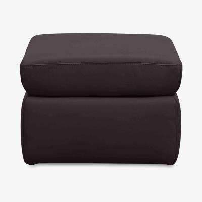 Furniture Village Quinn Leather Storage Footstool - Starry Grey