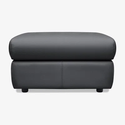 Furniture Village G Plan - Thornbury Leather Footstool - Cambridge Petrol Blue