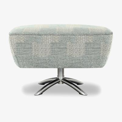 Furniture Village G Plan - Arlo Fabric Swivel Footstool - Faro Sky