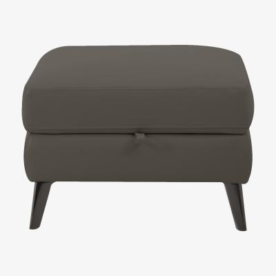 Furniture Village Axel HW Leather Storage Footstool - Elephant