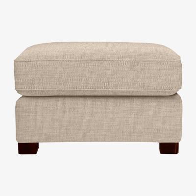 Furniture Village Elora Small Fabric Storage Footstool - Cream