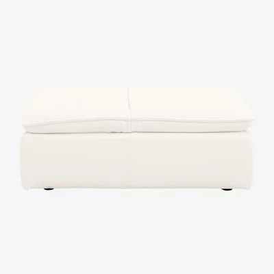 Furniture Village Starlight Express NC Leather Storage Chair Footstool - NC Star White