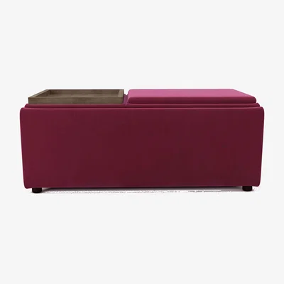Furniture Village The Lounge Co. - Bronwyn Storage Bench Tray Stool - Summer Punch