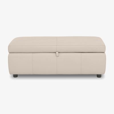 Furniture Village Stark 120cm BV Leather Blanket Box - Dapple Grey