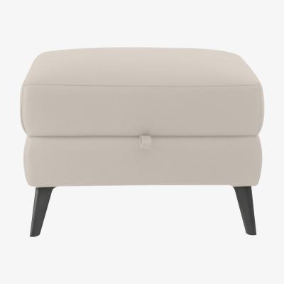 Furniture Village Domicil - Maddox Leather Storage Footstool - NN Frost