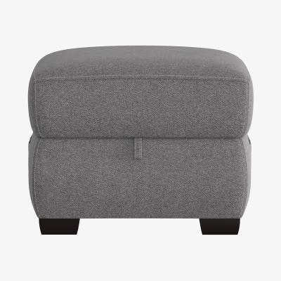 Furniture Village Starlight Express Fabric Storage Footstool - Charcoal Gray