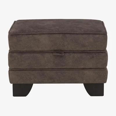 Furniture Village Ariana Small Storage Footstool - Dapple Chocolate