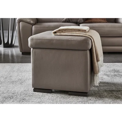 Furniture Village Nicoletti - Tosca Leather Tray Stool - Pink