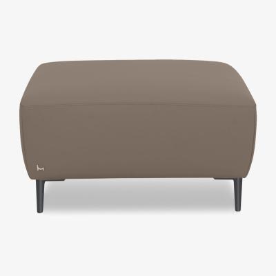 Furniture Village Nicoletti Italia - Milano Leather Footstool - Botero Taupe