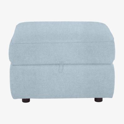 Furniture Village Comfort Story - Fabric Storage Footstool - Baby Blue