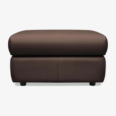 Furniture Village G Plan - Thornbury Leather Footstool - Capri Chocolate