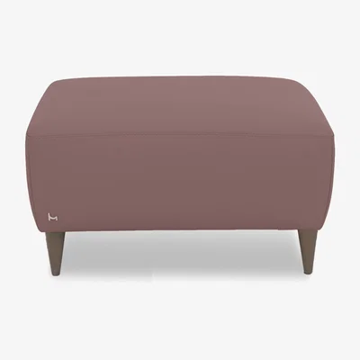 Furniture Village Nicoletti Italia - Milano Leather Footstool - Botero Cipria