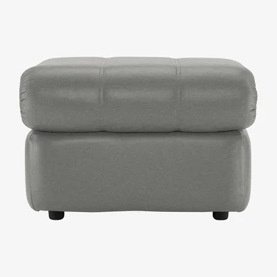 Furniture Village G Plan - Chloe Leather Footstool - Texas Charcoal