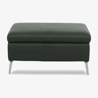 Furniture Village Daytona Leather Footstool - Oslo Pine