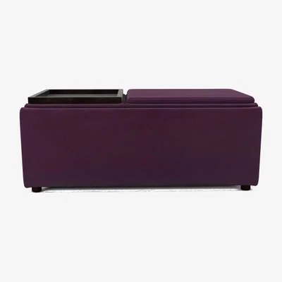 Furniture Village The Lounge Co. - Bronwyn Storage Bench Tray Stool - Frosted Grape