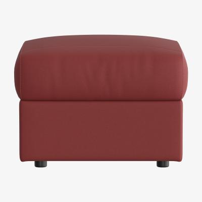 Furniture Village Nicoletti - Paolo Leather Storage Footstool - Red