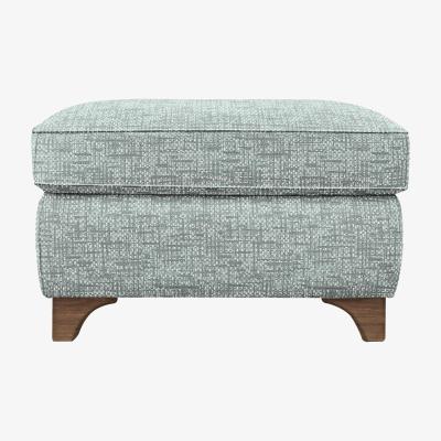 Furniture Village G Plan - Lucca Fabric Footstool - Remco Light Grey