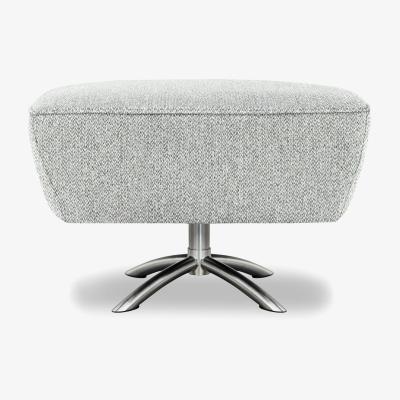 Furniture Village G Plan - Arlo Fabric Swivel Footstool - Swift Cygnet