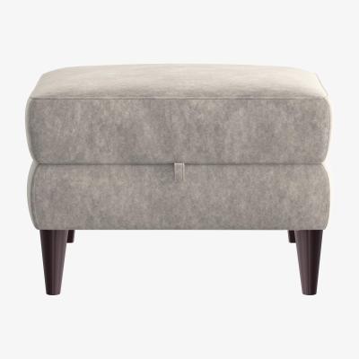 Furniture Village Compact Collection Klein Fabric Storage Footstool - Grey