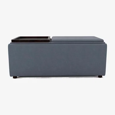 Furniture Village The Lounge Co. - Bronwyn Storage Bench Tray Stool - Blue Matcha