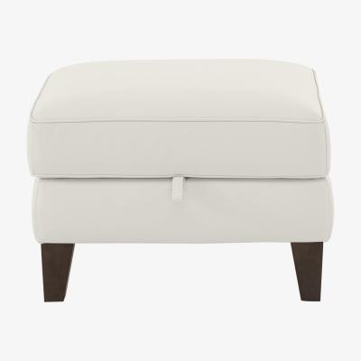 Furniture Village Brondby BV Leather Storage Footstool - Frost