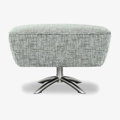 Furniture Village G Plan - Arlo Fabric Swivel Footstool - Remco Duck Egg