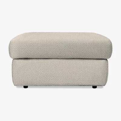 Furniture Village G Plan - Thornbury Fabric Storage Footstool - Nebular Pebble