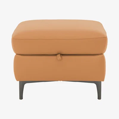 Furniture Village Galaxy Storage Footstool - Yellow- World of Leather