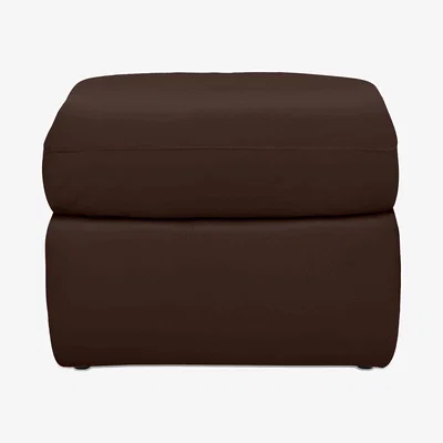 Furniture Village Cinemax Leather Storage Footstool - Burgundy