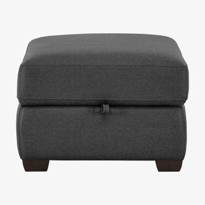 Furniture Village Chicago Fabric Storage Footstool- World of Leather
