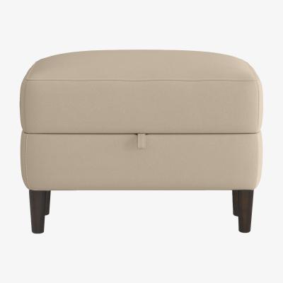 Furniture Village Uno BV Leather Storage Footstool - Dapple Grey
