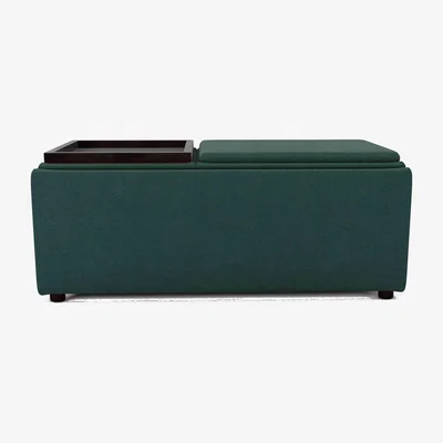 Furniture Village The Lounge Co. - Bronwyn Storage Bench Tray Stool - Curly Kale