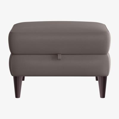 Furniture Village Compact Collection Klein BV Leather Storage Footstool - BV Elephant