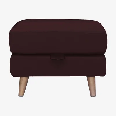 Furniture Village Silverstone Leather Storage Footstool
