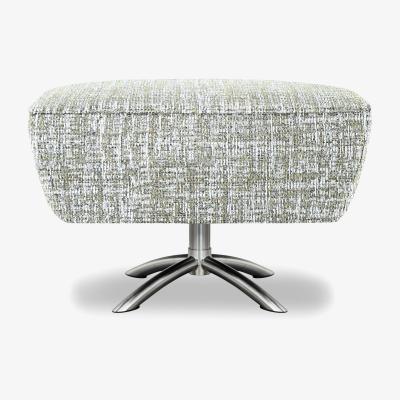 Furniture Village G Plan - Arlo Fabric Swivel Footstool - Shore Oatmeal