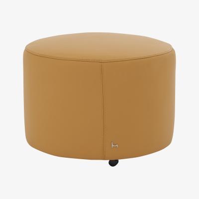 Furniture Village Nicoletti - World Leather Footstool - Yellow