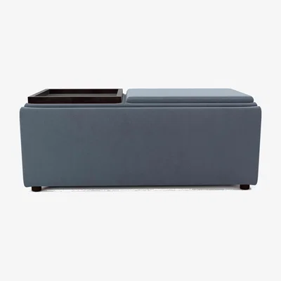 Furniture Village The Lounge Co. - Bronwyn Storage Bench Tray Stool - Shallow Puddle