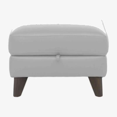 Furniture Village Jules NC Leather Storage Stool - Grey