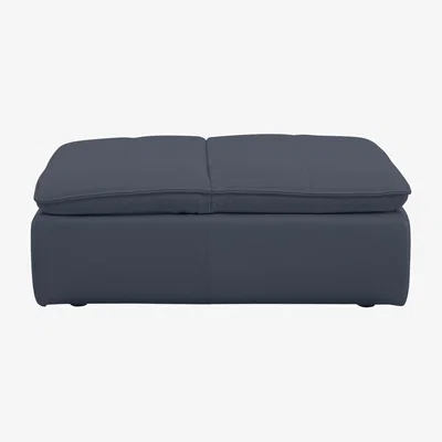 Furniture Village Starlight Express NC Leather Storage Chair Footstool - NC Ocean Blue