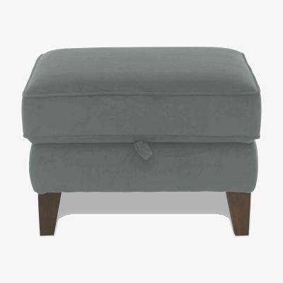 Furniture Village Brondby Fabric Storage Footstool - Pewter