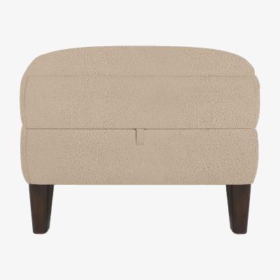 Furniture Village Uno Fabric Storage Footstool - Bisque