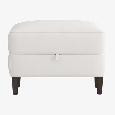 Furniture Village Uno NC Leather Storage Footstool - NC Star White